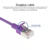 ACT Purple 10 m LSZH U/FTP CAT6A plonas duomenų centro jungiamasis kabelis su apsaugotais RJ45 kištukais