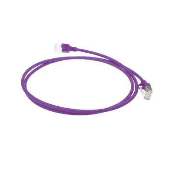 ACT Purple 1,5 m LSZH U/FTP CAT6A plonas jungiamasis kabelis su apsauga nuo užkliuvimo ir RJ45 jungtimis