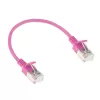 ACT Pink 0,5 m LSZH U/FTP CAT6A plonas pataisos laidas su apsauginiais RJ45 kištukais