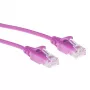 ACT Pink 7 m LSZH U/UTP CAT6 plonas jungiamasis kabelis su apsaugotais RJ45 kištukais