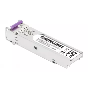 Intellinet Gigabit SFP optinis modulis WDM dvipusis 1000Base-BX-U (LC) vienmodis, 80 km, BiDi WDM (RX1550/TX1490), MSA suderinamas, sidabrinis