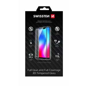 Apsauginis stiklas SWISSTEN 3D Full Glue, visiškai dengiantis, juodas, skirta Samsung Galaxy S20 Ultra