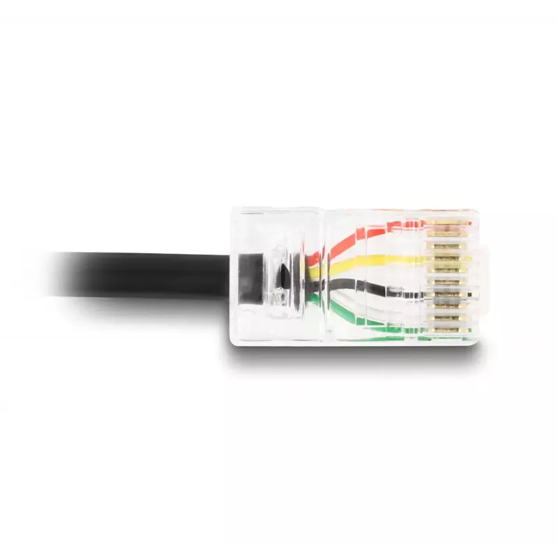 DeLOCK signalinis kabelis 2 m Juodas USB-A RJ-50 Kištukas/Kištukas 67016