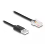 DeLOCK signalinis kabelis 2 m Juodas USB-A RJ-50 Kištukas/Kištukas 67016