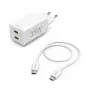 Hama 00125116 USB-C greitasis įkroviklis, 2 jungtys, 35 W, baltas