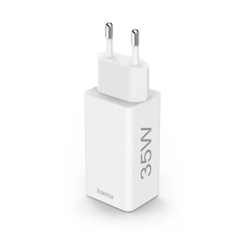 Hama 00125116 USB-C greitasis įkroviklis, 2 jungtys, 35 W, baltas