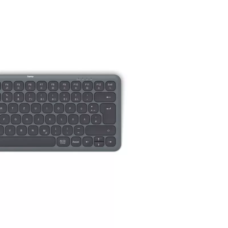 Hama WK-500 klaviatūra Namai/Biuras RF belaidė + Bluetooth QWERTZ vokiška Juoda, tamsiai pilka