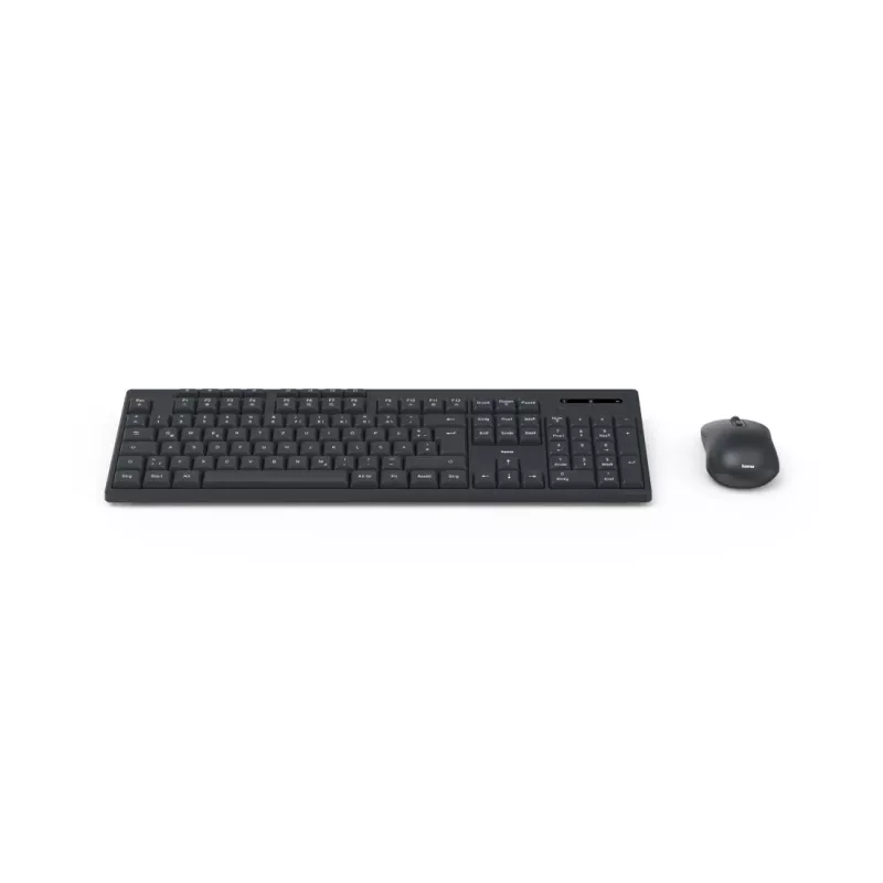 Hama WKM-200 belaidė klaviatūra ir pelė rinkinys QWERTZ vokiškas juodas