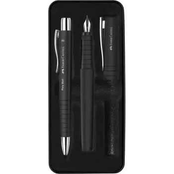 Rašiklių rinkinys Faber-Castell Poly Ball Set Black 3 vnt.