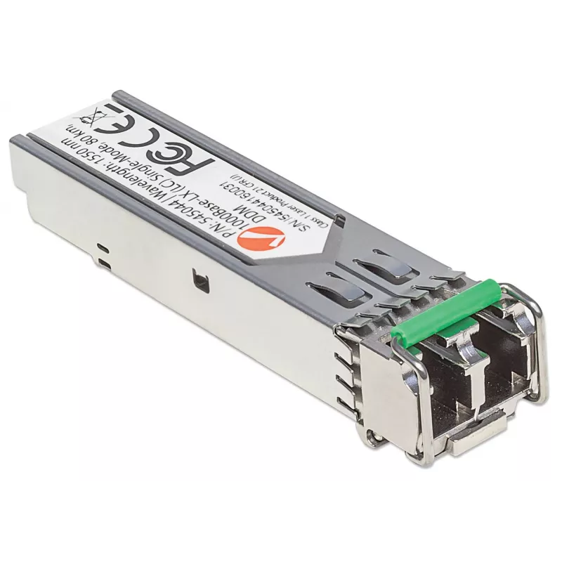 Intellinet SFP optiminis modulis, Gigabit Fiber, 1000Base-LX (LC), vienmodis, 80 km, 1550 nm, MSA, atitinka Cisco GLC-ZX-SMD