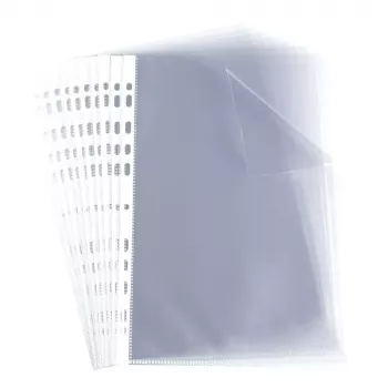 ELBA Kišeninis aplankas, A4, PP, 0,06mm, skaidrus, atviras viršus, euro perforavimas, 230 x 307mm (M970506)