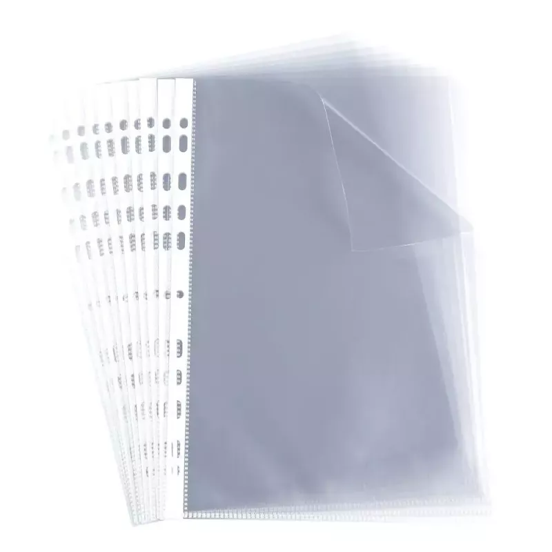 ELBA Kišeninis aplankas, A4, PP, 0,06mm, skaidrus, atviras viršus, euro perforavimas, 230 x 307mm (M970506)