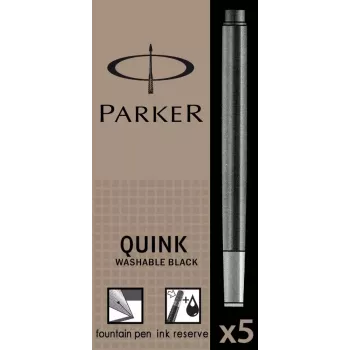 Parker rašalo kasetė juoda 5 vnt.