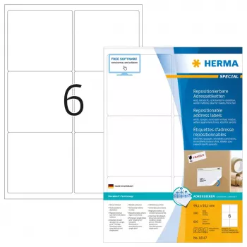 Perklijuojami adresų lipdukai HERMA 10317