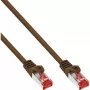InLine Patch Cable S/FTP PiMF Cat.6 250MHz PVC varinis rudas 3m