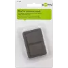 GOOBAY 95349 atminties kortelių dėklas 4 kortelėms, permatomas pilkas plastikas