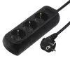 Hama 00108843 apsauginis nuo viršįtampių filtras juodas 3 kištukiniai lizdai 230 V 5 m