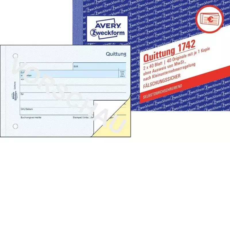 Apskaitos formų knygelė A6 Avery 1742