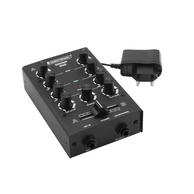 Mikseris Omnitronic GNOME-202 2 kanalų 20–20000 Hz juodas