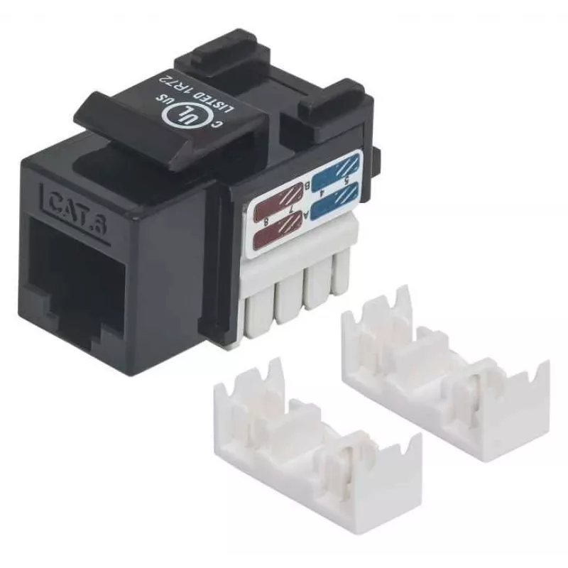 Intellinet Keystone Jack, Cat6, UTP, Punch-down, juodas