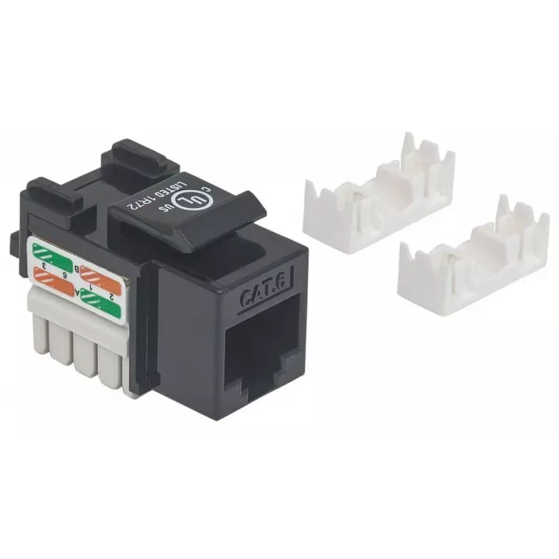 Intellinet Keystone Jack, Cat6, UTP, Punch-down, juodas