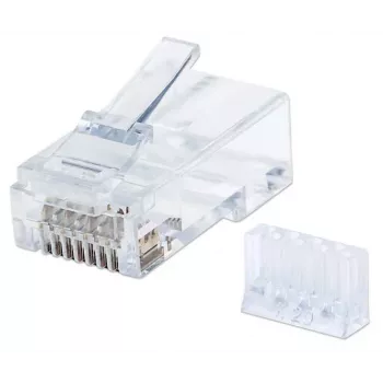Intellinet RJ45 moduliniai kištukai, Cat6, UTP, 3 kontaktai, kietai vielai, 15 µ auksuoti kontaktai, 90 vnt.