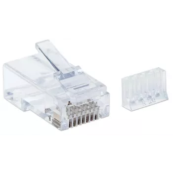 Intellinet RJ45 moduliniai kištukai, Cat6, UTP, 3 kontaktai, kietai vielai, 15 µ auksuoti kontaktai, 90 vnt.