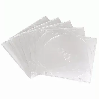 Tuščia CD dėžutė Slim Hama 051164 pakuotėje 10 vnt permatoma 1 diskui