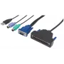 Intellinet VGA 1 prievado kabelis KVM konsolei, PS2, USB ir VGA jungtys