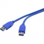 USB laidas Renkforce RF-4369443 0,5 m USB 3.2 Gen 1 mėlynas