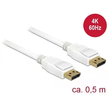 DisplayPort kabelis DeLOCK 85507 0,5 m baltas