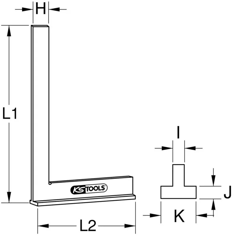 Kvadratas KS Tools 300.0313 185 g