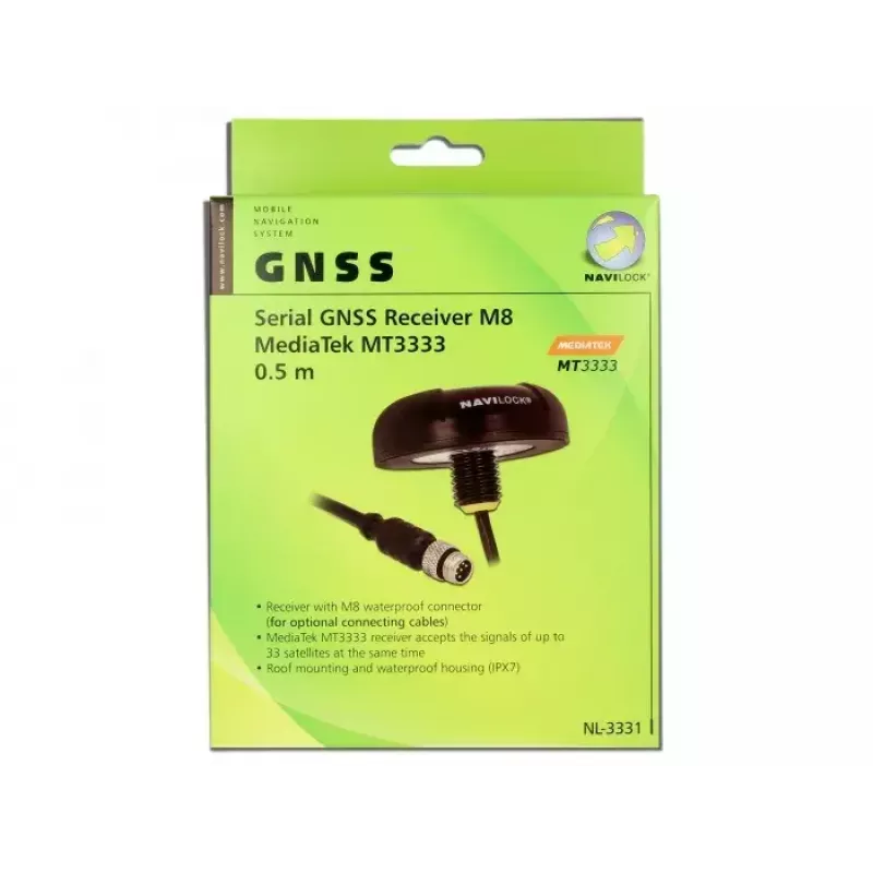 GPS imtuvo modulis Navilock 60326 M8 99 kanalų Juodas