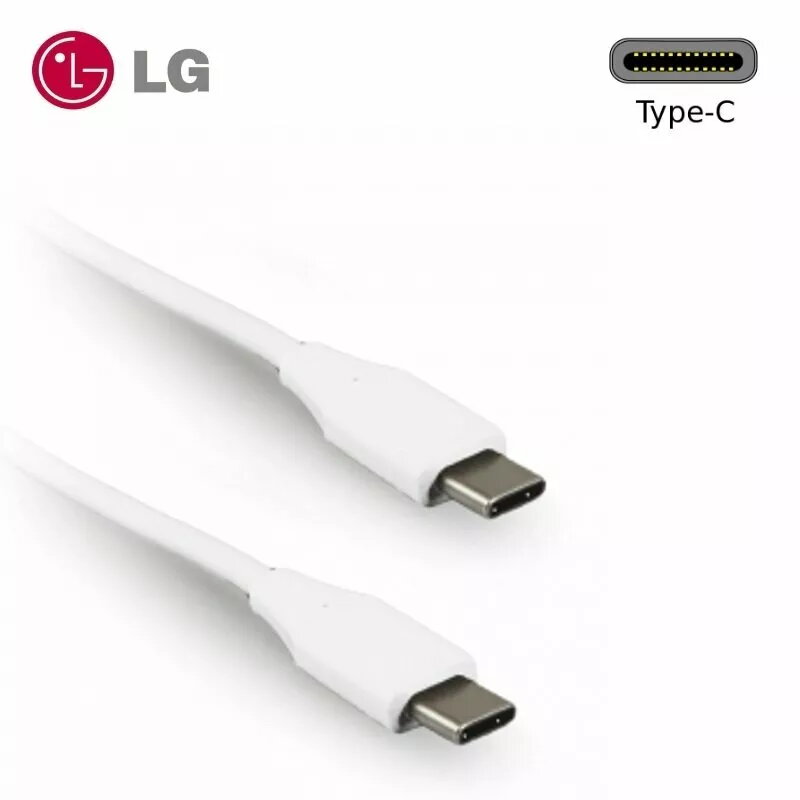 USB-C kabelis LG EAD63687001 — USB 3.1 Type-C, 1,2 m, baltas