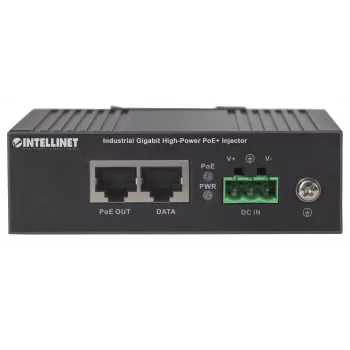 Intellinet pramoninis gigabitinis didelės galios PoE+ injektorius, 1 x 30 W prievadas, IEEE 802.3at/af, metalinis korpusas