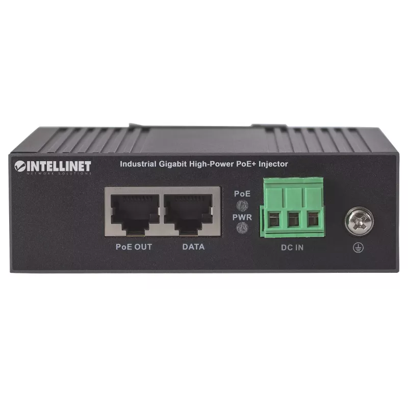 Intellinet pramoninis gigabitinis didelės galios PoE+ injektorius, 1 x 30 W prievadas, IEEE 802.3at/af, metalinis korpusas