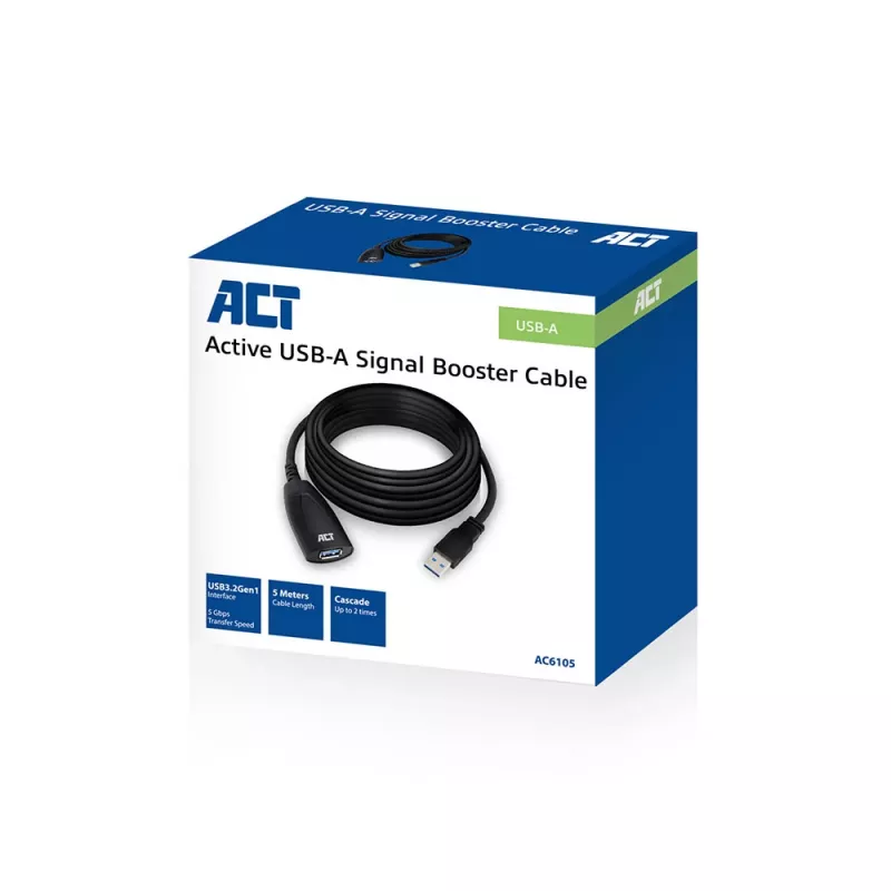 USB stiprintuvas ACT AC6105 5 metrai