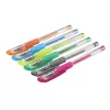 Hama Glitter & Classic gelinis rašiklis su dangteliu Mėlyna, Žalia, Oranžinė, Rožinė, Sidabrinė, Geltona 6 vnt.