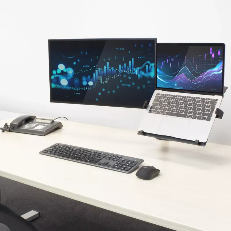 Laptop ir monitoriaus rankena ACT AC8305, aukščio reguliavimas 0-450 mm