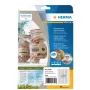 HERMA 10750 lipnūs etikečių lapai, stačiakampiai, rudi, 3780 vnt.