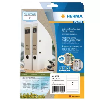 Lipni etiketė HERMA 10759 stačiakampė ruda nuolatiniai klijai 140 vnt