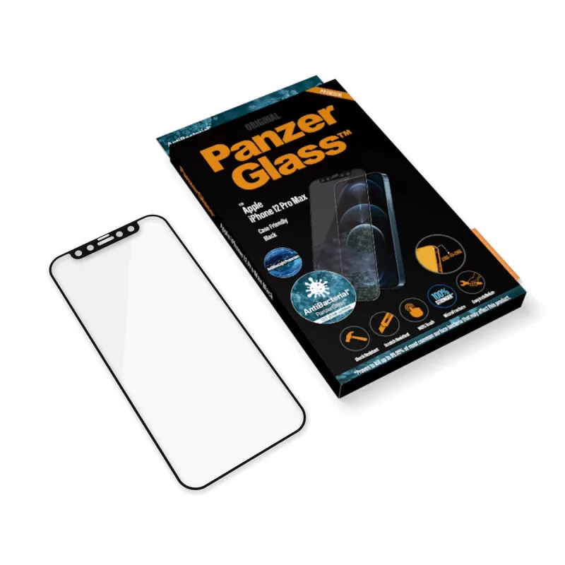 PanzerGlass® apsauginis stiklas nuo mėlynos šviesos Apple iPhone 12 Pro Max | nuo krašto iki krašto