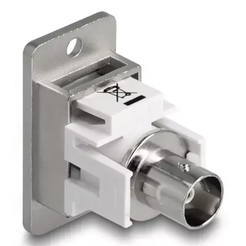 DeLOCK 90880 BNC lizdas montavimui į skydelį, sidabriškai baltas, 50 Ω