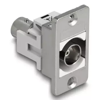 DeLOCK 90880 BNC lizdas montavimui į skydelį, sidabriškai baltas, 50 Ω