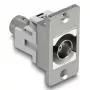 DeLOCK 90880 BNC lizdas montavimui į skydelį, sidabriškai baltas, 50 Ω
