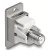 DeLOCK 90882 IEC F lizdas montavimui į skydelį sidabrinis baltas 75 Ω