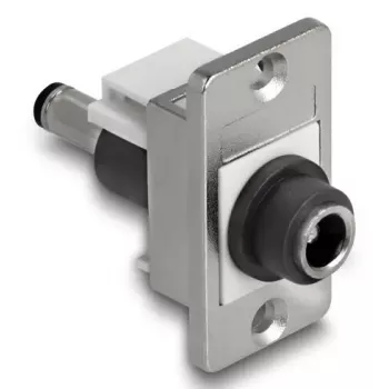 DeLOCK keystone modulis 90885 plokščias DC lizdas 5.5 x 2.1 mm juodas sidabrinis baltas
