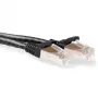 ACT Black 2 m LSZH SFTP CAT6A pataisos laidas, snagless, su RJ45 jungtimis