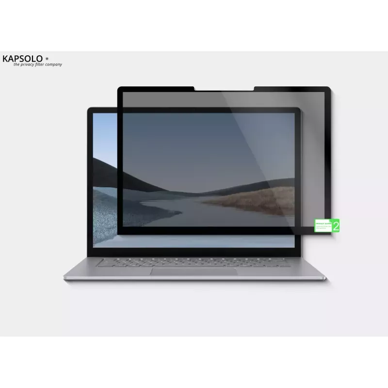 KAPSOLO Privacy Magnetinis ekrano apsauginis stiklas Apple MacBook Pro 13 (2020) – 13 colių, 9H kietumas, 50 % šviesos pralaidumas, 30° privatumo kampas