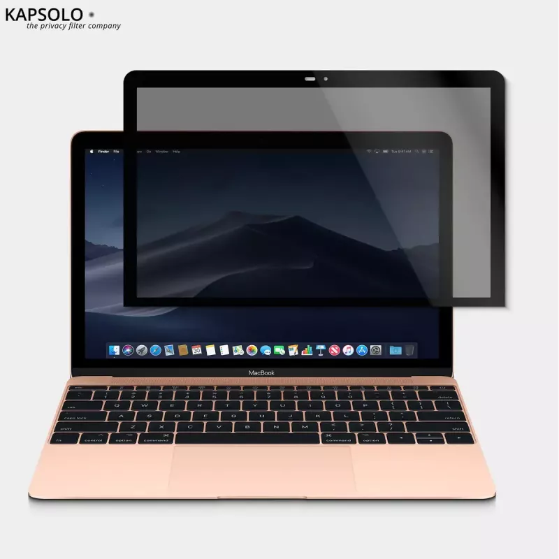 KAPSOLO Privacy Magnetinis ekrano apsauginis stiklas Apple MacBook Pro 13 (2020) – 13 colių, 9H kietumas, 50 % šviesos pralaidumas, 30° privatumo kampas